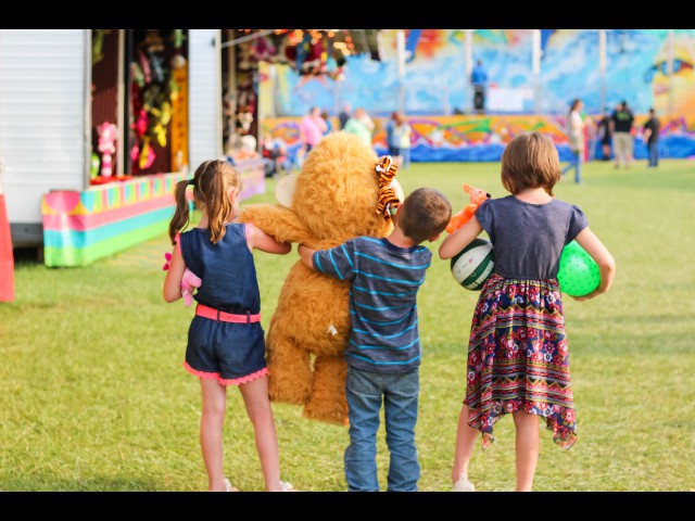 Kids Leaving With Prizes